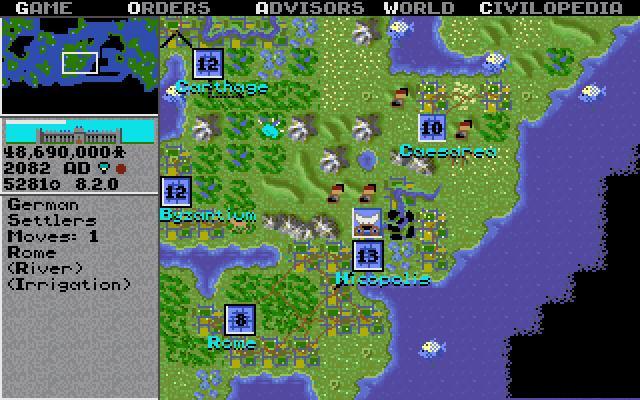 Screenshot from Sid Meier's Civilization(1991))