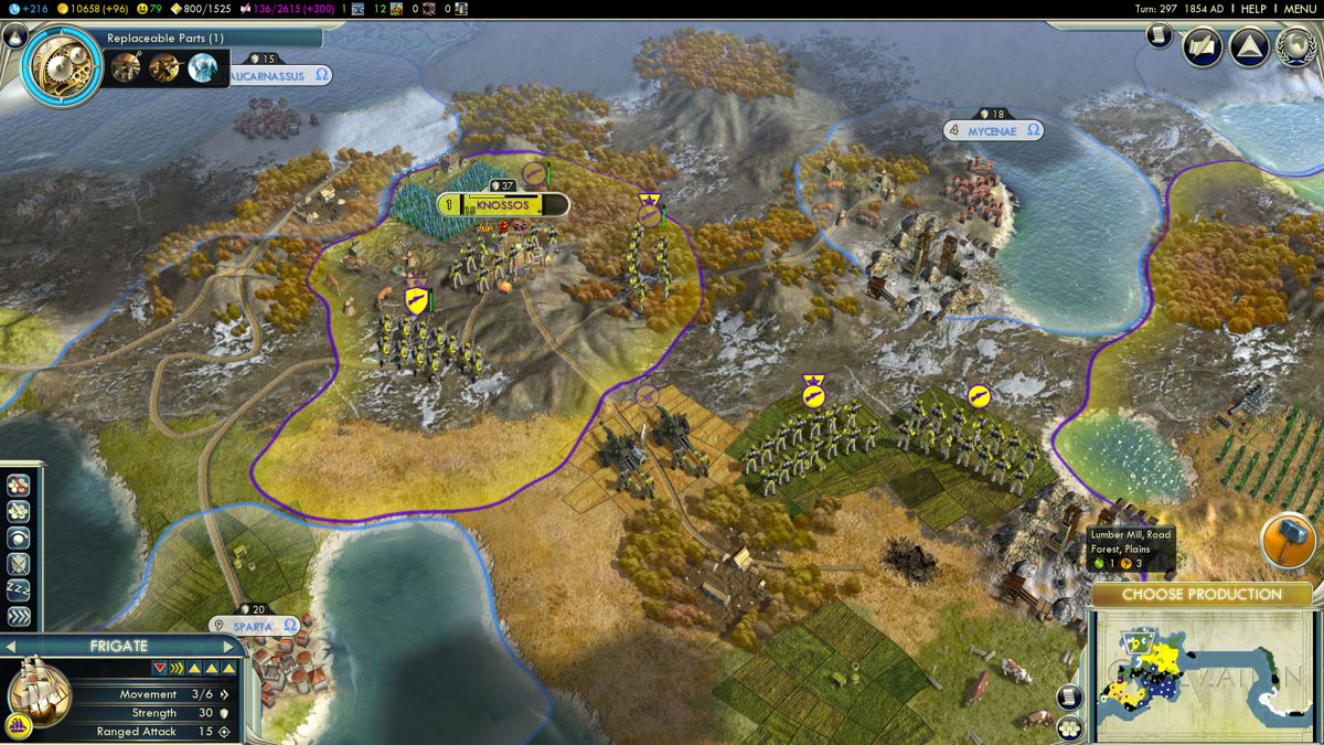 Screenshot from Sid Meier's Civilization V (2010)