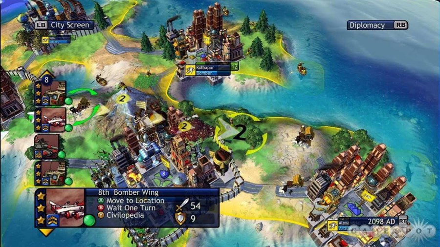 Screenshot from Sid Meier's Civilization Revolution (2008)